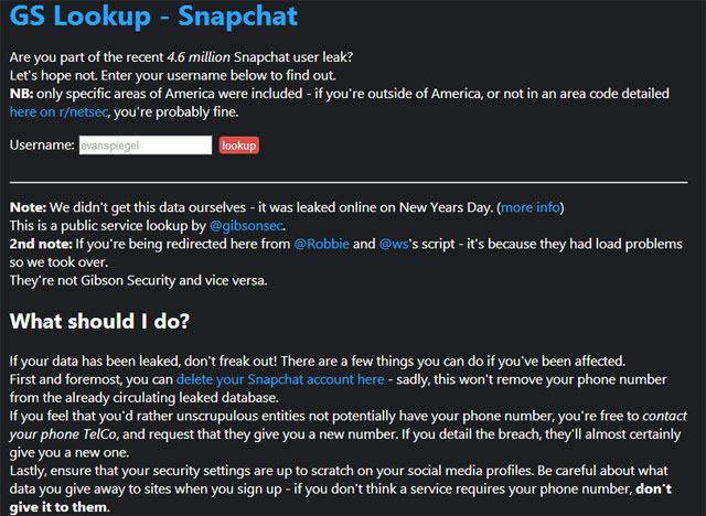 如何检查 Snapchat 帐户是否泄露的图片 1?